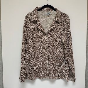 9 West pajama set cheetah Print M